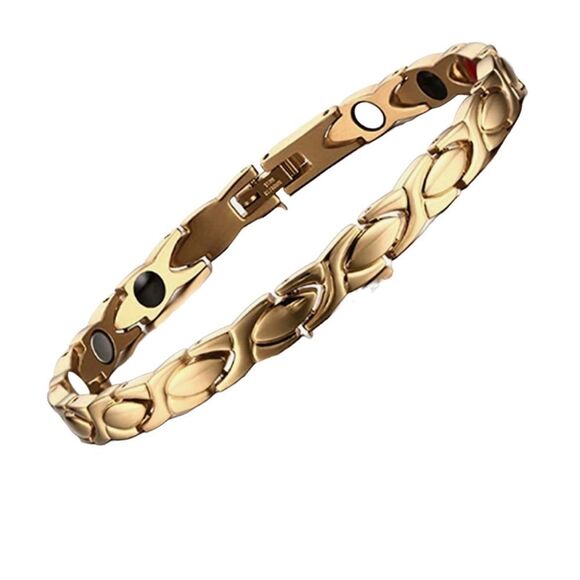 10/$25🦋 Stainless Steel Gold Plated Magnetic XOXO Bracelet - Picture 2 of 16